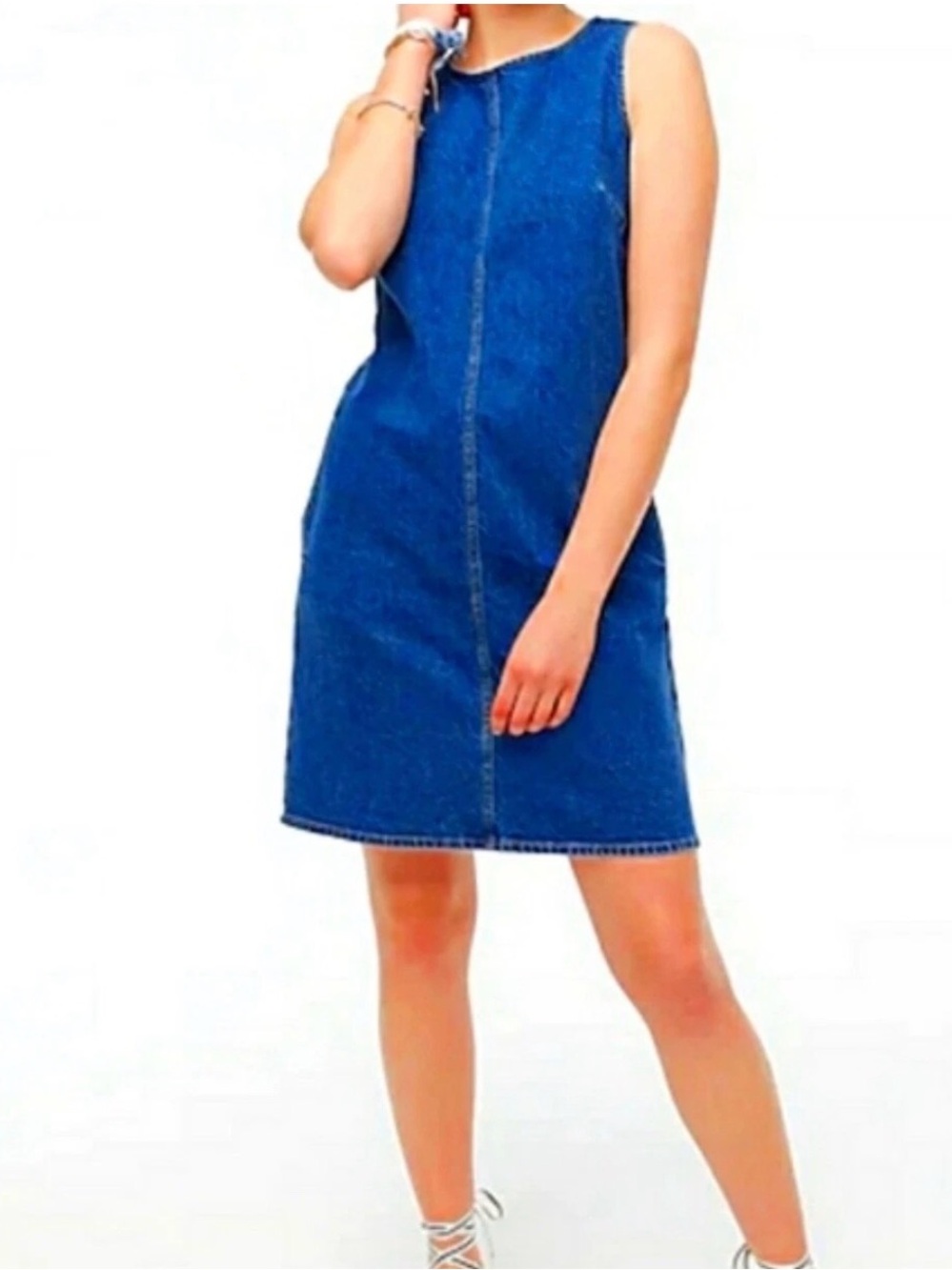 J crew factory denim Jean shift dress size 0
